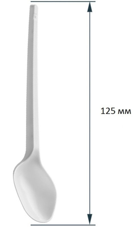 Одноразовая ложка чайная OfficeClean 125мм,  100шт. (246840)