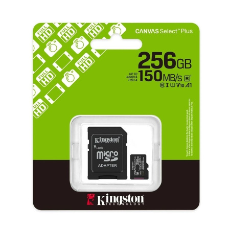 Карта памяти MicroSDHC 256Gb Kingston Class10 UHS-I U1 [SDCS3/256GB] (SD адаптер)