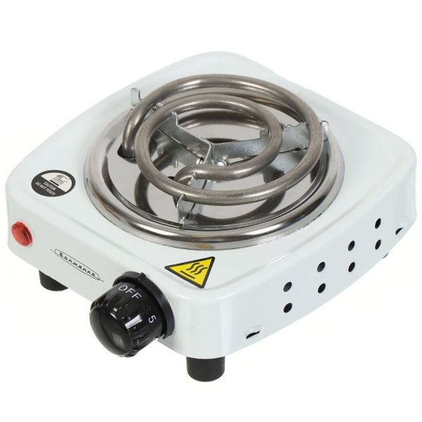 Плита настольная Волжанка ЭПС-100 White 500Вт, конфорок-1, спир. элемент, упр. механическое