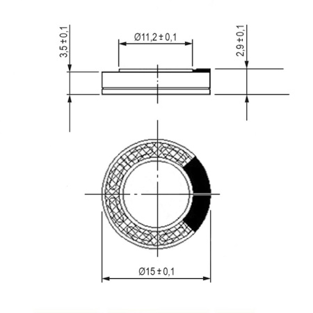 Динамик круглый,  d15мм, 8ом, 0.8вт, с проводами, S1590