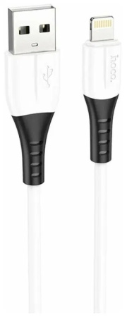 Кабель Lightning (m) - USB(m) Hoco X82, 1м, 2.4A, силиконовый, белый