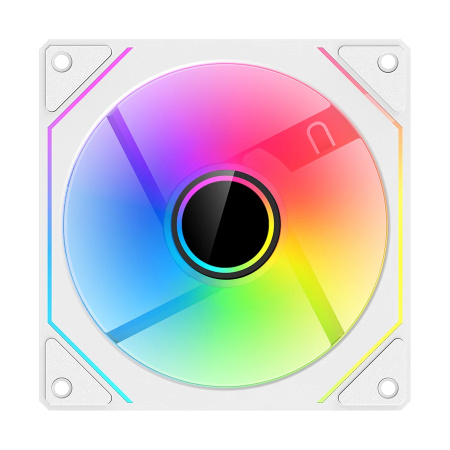 Кулер в корпус 120х120х25 XASTRA FM120W ARGB White (600-1500prm/4pin/PWM/3-pin 5V ARGB/55.6 CFM/25.8дБ/подшипник гидродинамический/ARGB)[FM120-1WA-SXX