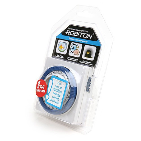 Таймер розетка Robiton ME-02/220в, 16А, механический, сутки