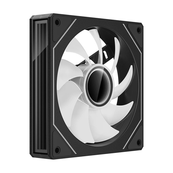 Кулер в корпус 120х120х25 XASTRA FM120B ARGB Black (600-1500prm/4pin/PWM/3-pin 5V ARGB/55.6 CFM/25.8дБ/подшипник гидродинамический/ARGB)[FM120-1BA-SXX