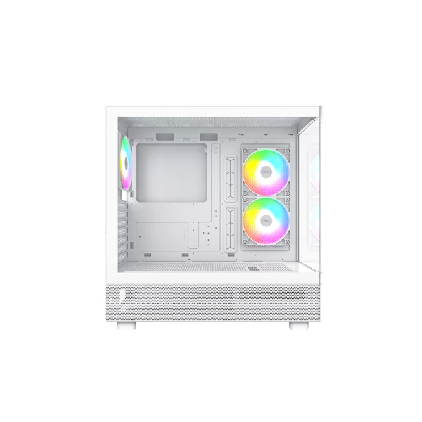 Корпус ATX Б_БП Montech XR White (USB, Audio,TG, 3x120mm ARGB, белый,"стеклянный куб")[XRW]