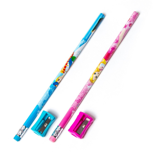 Карандаш ч/гр. YALONG HB "Принц-Принцесса" с ластиком (YL816114)