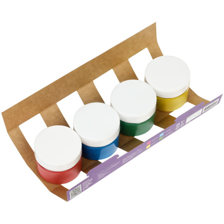 Краски пальчиковые 04цв. Гамма "Малыш" 100мл. (180120218)