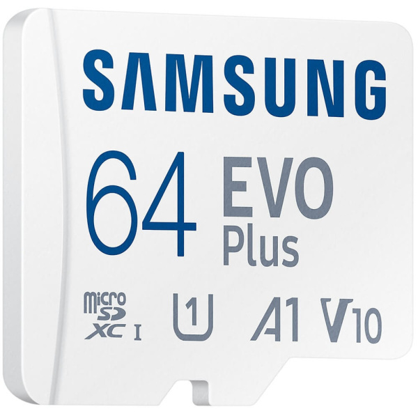 Карта памяти MicroSDXC 64Gb Samsung EVO PLUS Class10 UHS-I U1 [MB-MC64SA/APC](SD адаптер)