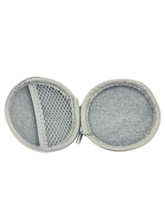 Сумка (кейс)  9*9*3.5см, круглая, EVA PU, на молнии