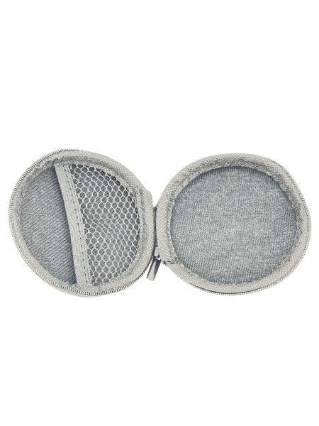 Сумка (кейс)  9*9*3.5см, круглая, EVA PU, на молнии