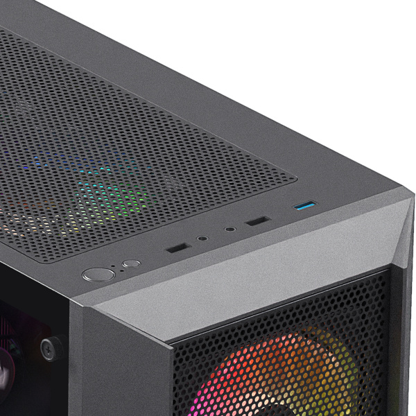 Корпус ATX Б_БП XASTRA A406 4ARGB Black (USB3.0,Audio,TG,черный,4х120мм ARGB)[A406-4FC12A]