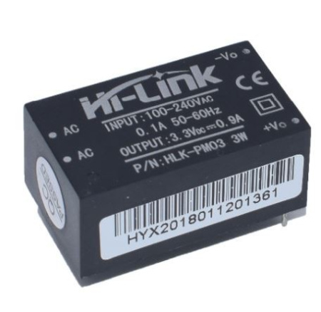 Блок питания на плату  3.3в, 1а, 34*20,2*15мм, Hi-Link HLK-PM03