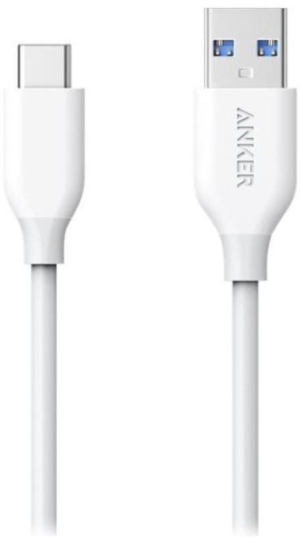Кабель USB Type-C (m) - USB(m) Anker, 0.9м, белый (A8022H21)