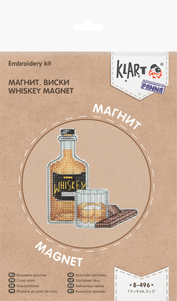 Набор для вышивания "Klart" 8-496 "Магнит. Виски" 7.5 х 8 см