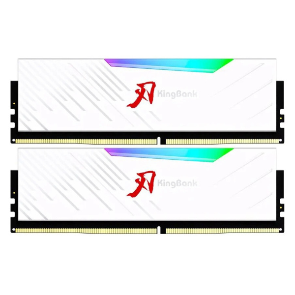 Модуль памяти DIMM DDR5 48Гб 8400МГц Kingbank White RGB [K5.01.FLM5NM9502] CL38 (радиатор)(2x24Гб) чипы Hynix M-die