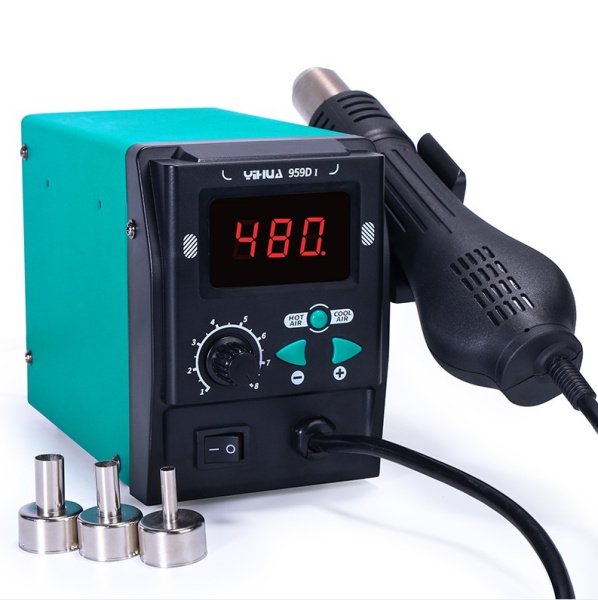 Паяльная станция Yihua 959D-I, фен турбинный 100..480°С, 700вт