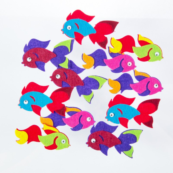 Наклейки из фетра Мульти-Пульти "Рыбы" 12шт (FS_23217)