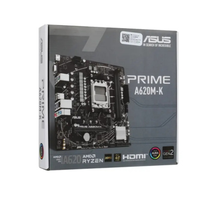 Мат.плата SocAM5 AMD A620 ASUS PRIME A620M-K (mATX,2DDR5,M.2,PCI-E16,PCI-E,HDMI,VGA,PC7200)