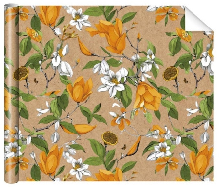 Бумага упаковочная подарочная "Цитрус" 99*67см 0183.464