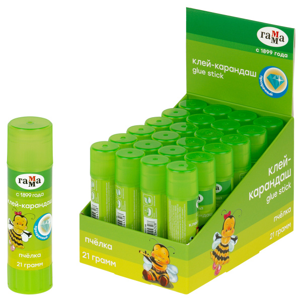 Клей-карандаш Гамма "Пчелка" 21г. (1392022.21)