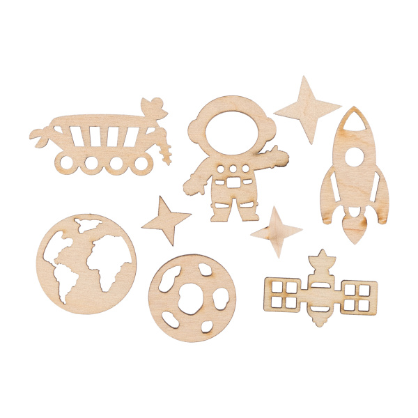 Мини набор "Mr. Carving" ВД-1154 фанера 0.3 см №2 "Космос" (1,5-4,5см.)