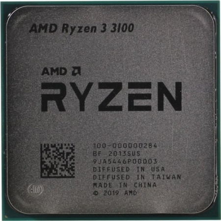 Процессор AMD AM4 Ryzen 3 3100 (4ядра/8потоков*3,6ГГц-3,9ГГц,16Мб, 65Вт) oem