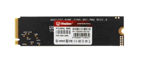 SSD-накопитель M.2 256Гб KingSpec [NX-256 2280] (3D NAND,NVMe,3200/1600 Мб/с)