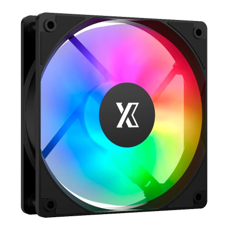 Кулер в корпус 120х120х25 XASTRA FC120B ARGB Black (600-1500prm/4pin/PWM/3-pin 5V ARGB/57 CFM/26дБ/подшипник гидродинамический/ARGB)[FC120-1BA-SXX-GL]