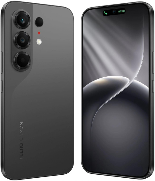 Смартфон Tecno Camon 50 256Gb 12Gb черный моноблок 3G 4G 2Sim 6.78" 1208x2644 Android 16 50Mpix 802.11 a/b/g/n/ac NFC GPS GSM900/1800 GSM1900 Protect FM