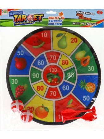Игра ДАРТС "ФРУКТФ" на липучке, 28см Y12793239