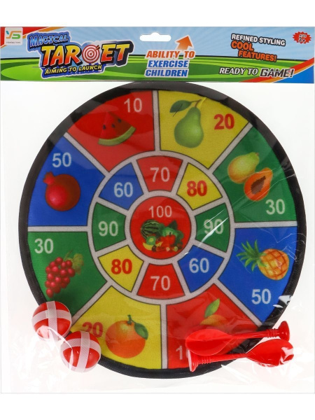 Игра ДАРТС "ФРУКТФ" на липучке, 28см Y12793239
