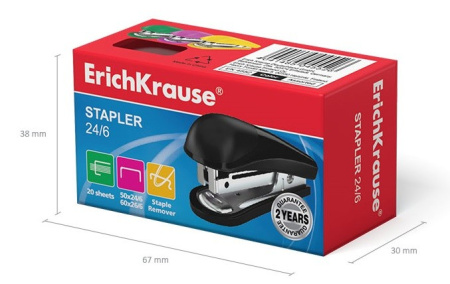 Степлер №24/6 ErichKrause "Compact" на 20л. (4552)