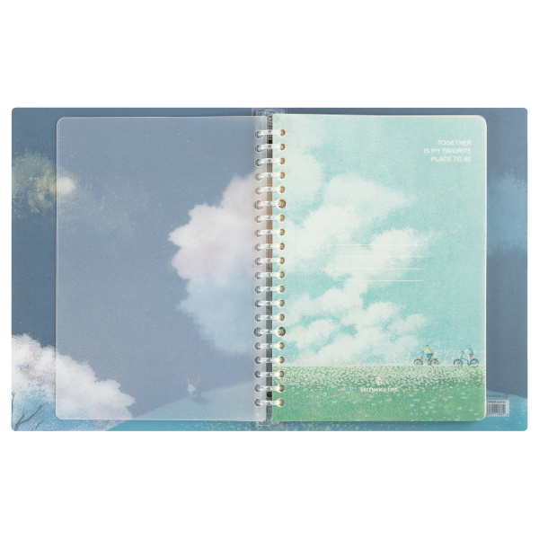 Тетрадь на кольцах 80л. "Beautiful place" пласт. обложка Greenwich Line (Nrp80A5_38629)