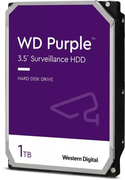 Жесткий диск HDD 1,0Tb WD WD11PURZ Purple,5400rpm,64Mb