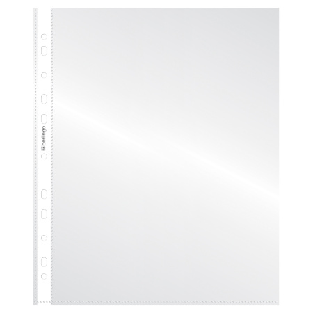Файл перфорированный А4 30мкм. BERLINGO "Mirror" 100шт. глянцевый (SPm_A4030_w)