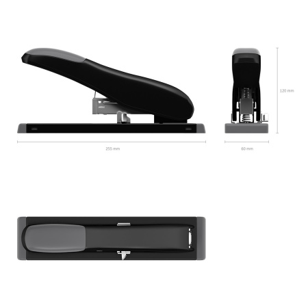 Степлер мощный ErichKrause "Elegance P90" на 100л. черный (5410)