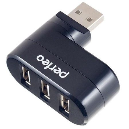 USB_Хаб 3xUSB_2.0 Perfeo PF-VI-H024 черный