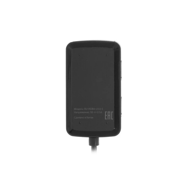 USB_Хаб 4xUSB_3.0 Buro BU-HUB4-U3.0-S черный