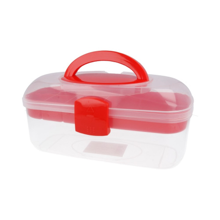 Коробка для шв. принадл. "Gamma" ОМ-055 пластик 27.8 x 12.1 x 13.1 см прозрачная