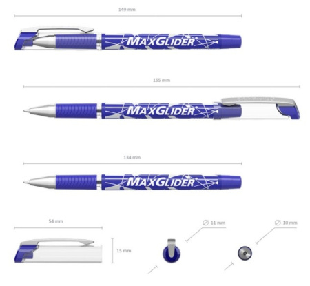 Ручка шариковая Erich Krause "MaxGlider" 0,7мм. синяя (45213)