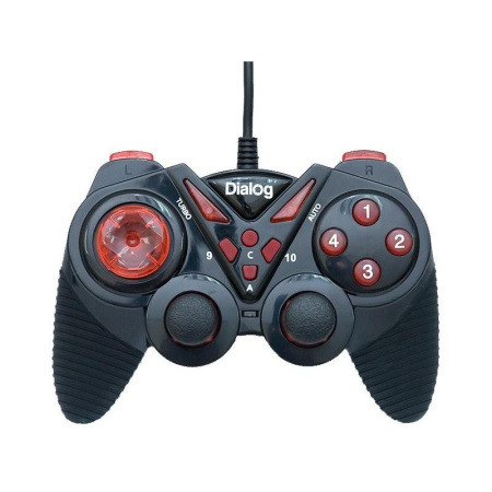 Геймпад Dialog GP-A13 проводной, для РС, виброотдача, 12 кнопок, 2 стика, кабель 1.8м, Black/Red Геймпад Dialog GP-A13 проводной, для РС, виброотдача, 12 кнопок, 2 стика, кабель 1.8м, Black/Red