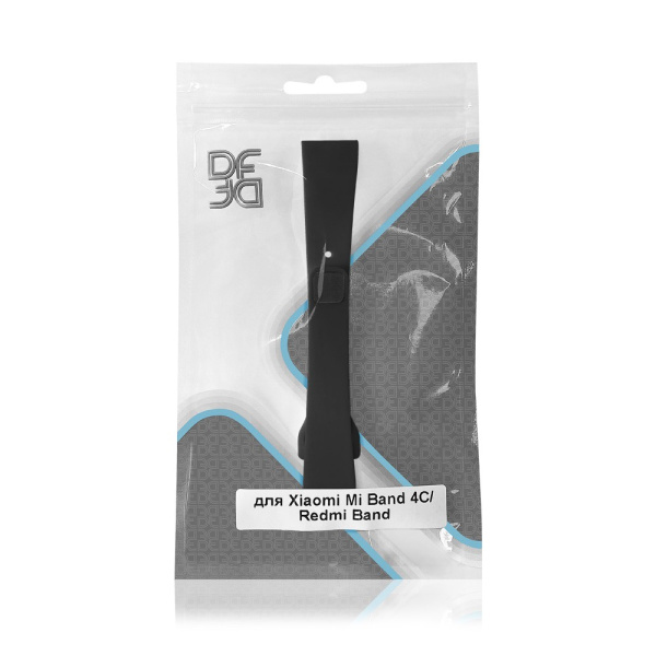 Ремешок классический силиконовый для Xiaomi Mi Band 4C/Redmi Band DF xiClassicband-05 (black)