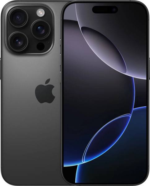 Смартфон Apple iPhone 16 Pro <ПИ> 8Гб 256Гб Black Titanium 6.3", AMOLED, 2622*1206, 6*3.89ГГц, 48+48+12Мп, 12Мп, 5G, NFC, iOS 18 (Без RuStore)