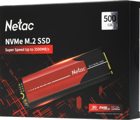 SSD-накопитель M.2 500Гб Netac N950E Pro [NT01N950E-500G-E4X](3D TLC,NVMe,3500/2200 Мб/с)