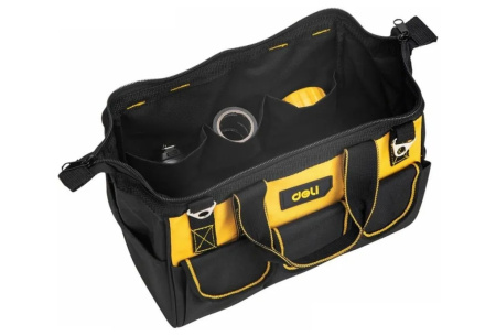 Сумка для инструментов Deli DL430113  310 x 170 x 220мм, 14 карманов, плечевой ремень, ткань Оксфорд