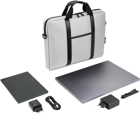 Сумка_для_ноутбука 15.6" Digma R-110 серый/черный полиэстер (R110GBK)