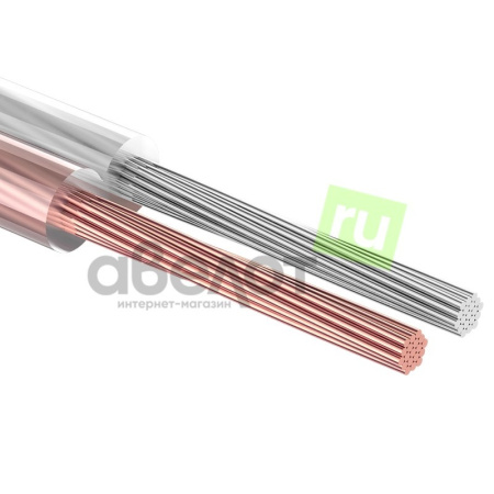Кабель акустический 2*4.0мм2, PVC Cu, прозрачный, метражом, Rexant Silicon 01-6309