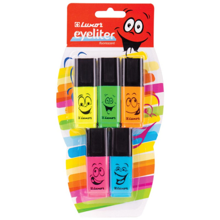 Набор маркеров текстовыделителей LUXOR  "Eyeliter" 5цв. 4030/5 BC