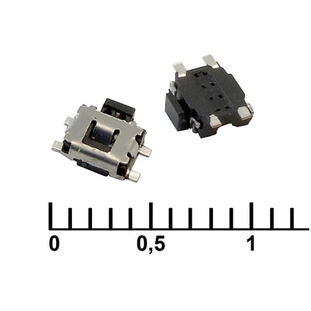 Кнопка тактовая угловая 3.5*1.3*3.5мм, 4конт, SMD, для Nokia 6300, 3100,7270