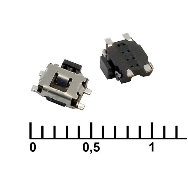 Кнопка тактовая угловая 3.5*1.3*3.5мм, 4конт, SMD, для Nokia 6300, 3100,7270